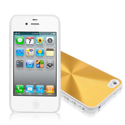 Aluminum Cover Crystal Case for iPhone 4 & 4S