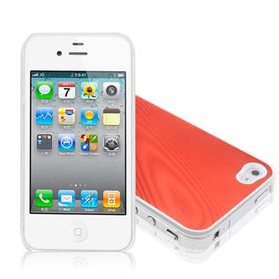 Aluminum Cover Crystal Case for iPhone 4 & 4S