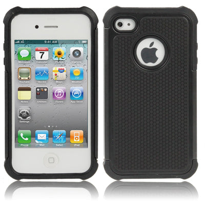 Shock Proof Dual Layer Gel Silicone Hard Plastic Case for iPhone 4 & 4S