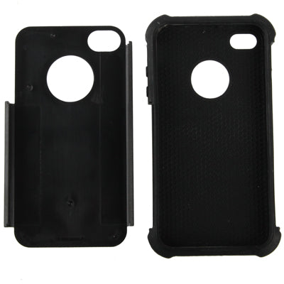 Shock Proof Dual Layer Gel Silicone Hard Plastic Case for iPhone 4 & 4S