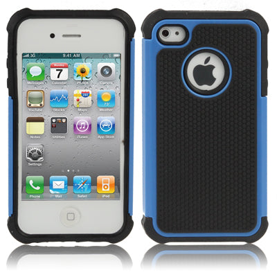 Shock Proof Dual Layer Gel Silicone Hard Plastic Case for iPhone 4 & 4S