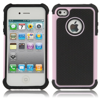 Shock Proof Dual Layer Gel Silicone Hard Plastic Case for iPhone 4 & 4S