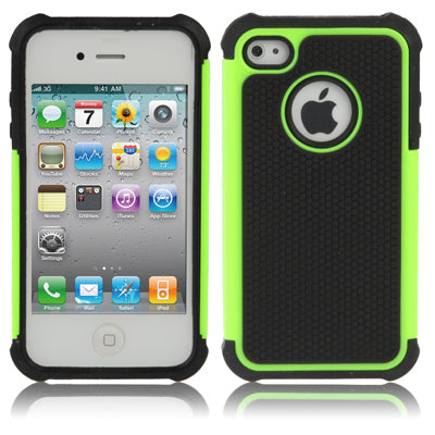 Shock Proof Dual Layer Gel Silicone Hard Plastic Case for iPhone 4 & 4S