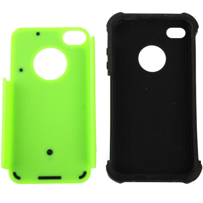 Shock Proof Dual Layer Gel Silicone Hard Plastic Case for iPhone 4 & 4S