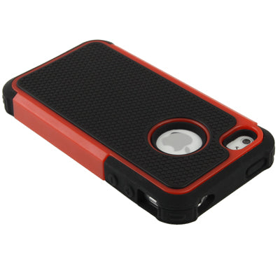 Shock Proof Dual Layer Gel Silicone Hard Plastic Case for iPhone 4 & 4S