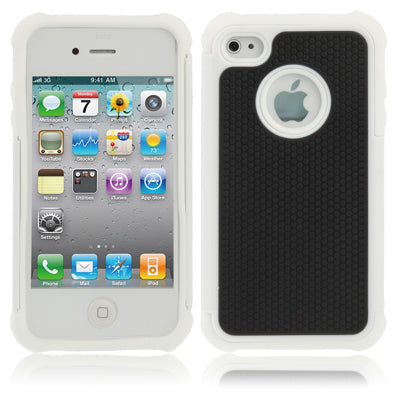 Shock Proof Dual Layer Gel Silicone Hard Plastic Case for iPhone 4 & 4S