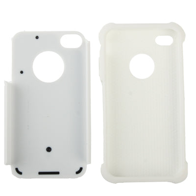 Shock Proof Dual Layer Gel Silicone Hard Plastic Case for iPhone 4 & 4S