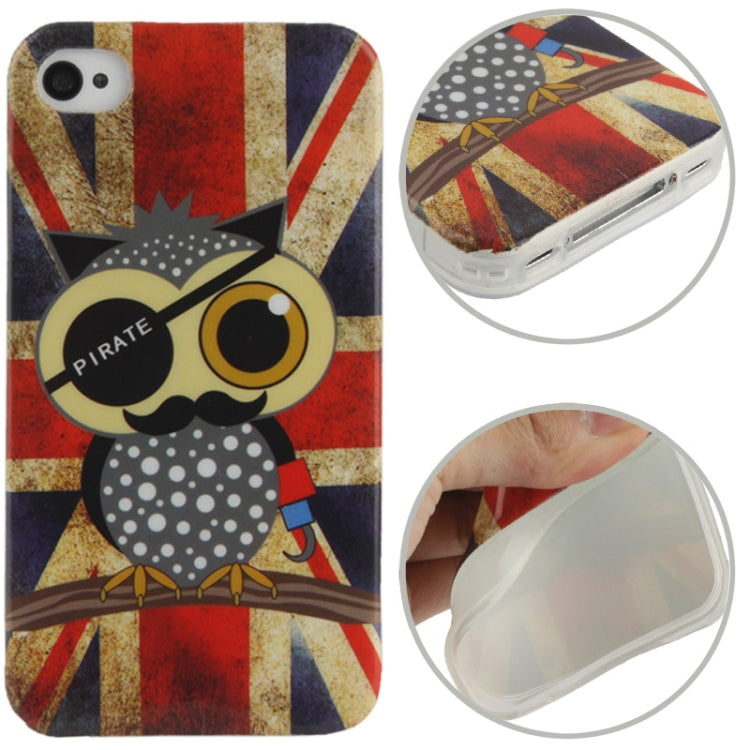 Retro UK Flag Pattern TPU Case for iPhone 4 & 4S