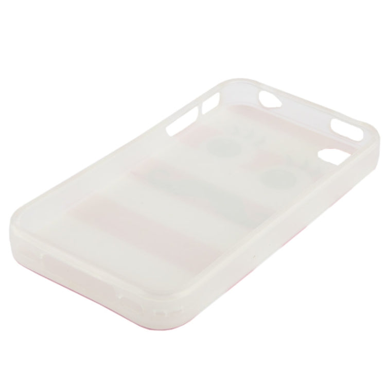 Moustache Pattern TPU Case for iPhone 4 & 4S(Magenta)