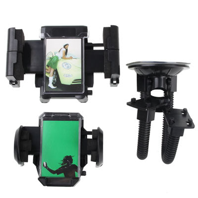 360 Degree Rotation Universal Scalable Car Holder, For iPhone, Galaxy, Sony, Lenovo, HTC, Huawei, and other Smartphones of Width: 5.5-11.5cm(Black)