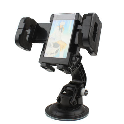 360 Degree Rotation Universal Scalable Car Holder, Width: 3.5-12cm, For iPhone, Galaxy, Sony, Lenovo, HTC, Huawei, and other Smartphones(Black)