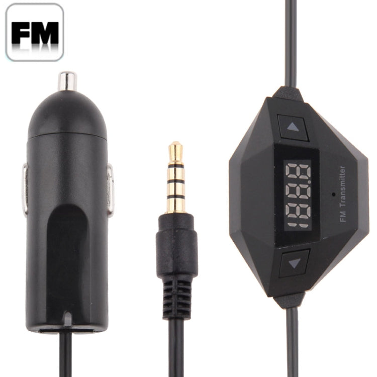 FM Transmitter, Radio Transmitter Wireless FM with 3.5mm Jack 5V 800mA USB Car Charger, For iPhone, Galaxy, Huawei, Xiaomi, LG, HTC and Other Smart Phones(Black)