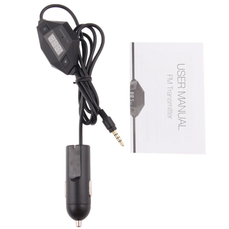 FM Transmitter, Radio Transmitter Wireless FM with 3.5mm Jack 5V 800mA USB Car Charger, For iPhone, Galaxy, Huawei, Xiaomi, LG, HTC and Other Smart Phones(Black)
