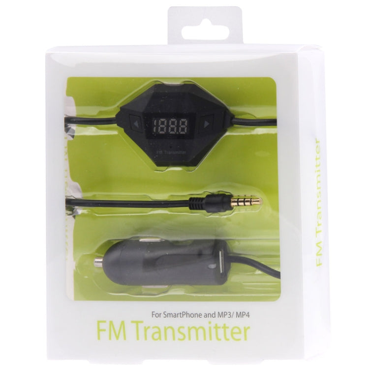 FM Transmitter, Radio Transmitter Wireless FM with 3.5mm Jack 5V 800mA USB Car Charger, For iPhone, Galaxy, Huawei, Xiaomi, LG, HTC and Other Smart Phones(Black)