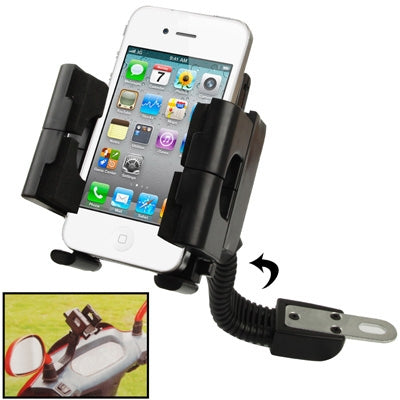 Motorcycle Universal Holder for iPhone 4 & 4S / 3GS / 3G / GPS / PDA / MP4, Width: 40-100mm(Black)