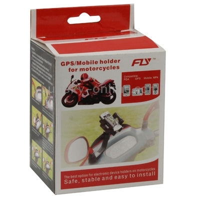 Motorcycle Universal Holder for iPhone 4 & 4S / 3GS / 3G / GPS / PDA / MP4, Width: 40-100mm(Black)