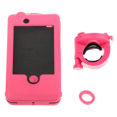 Bike4 Bike Navigation System Bicycle-mount for iPhone 4 & 4S, With Wide Angle Lens, Support 360 Degree Rotation, Waterproof and Shockproof(Magenta)