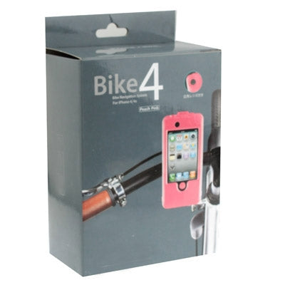 Bike4 Bike Navigation System Bicycle-mount for iPhone 4 & 4S, With Wide Angle Lens, Support 360 Degree Rotation, Waterproof and Shockproof(Magenta)
