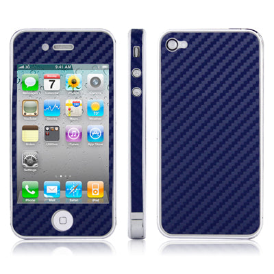 Full Housing Carbon Fiber Skin Sticker for iPhone 4S,