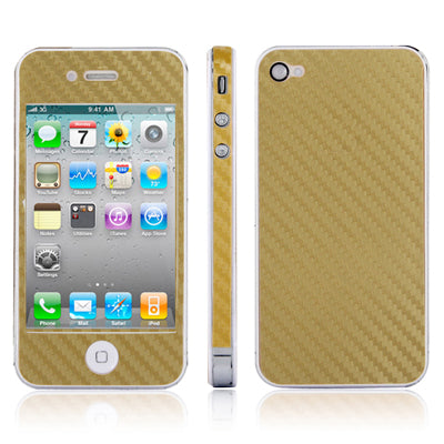 Full Housing Carbon Fiber Skin Sticker for iPhone 4S,