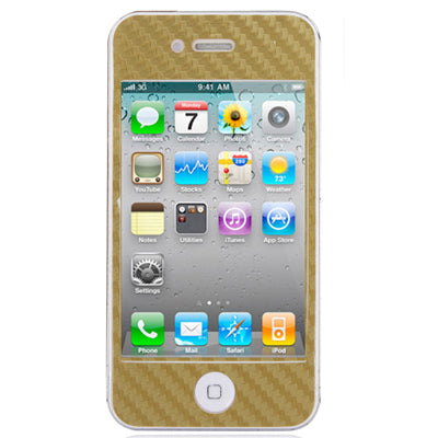 Full Housing Carbon Fiber Skin Sticker for iPhone 4S,