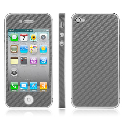 Full Housing Carbon Fiber Skin Sticker for iPhone 4S,