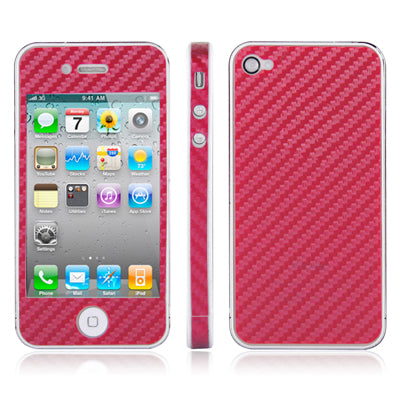 Full Housing Carbon Fiber Skin Sticker for iPhone 4S,