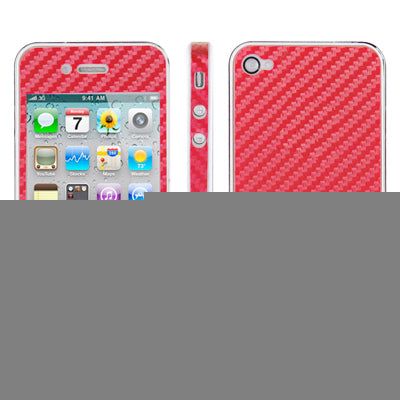 Full Housing Carbon Fiber Skin Sticker for iPhone 4S,
