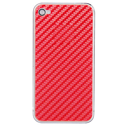 Full Housing Carbon Fiber Skin Sticker for iPhone 4S,