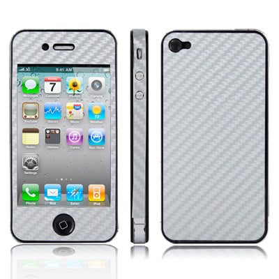 Full Housing Carbon Fiber Skin Sticker for iPhone 4S,