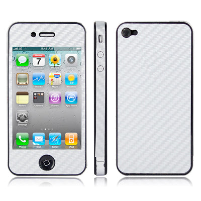 Full Housing Carbon Fiber Skin Sticker for iPhone 4S,