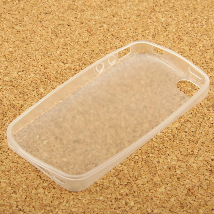 0.5mm Frosted Transparent TPU Case for iPhone 4 & 4S(Transparent)