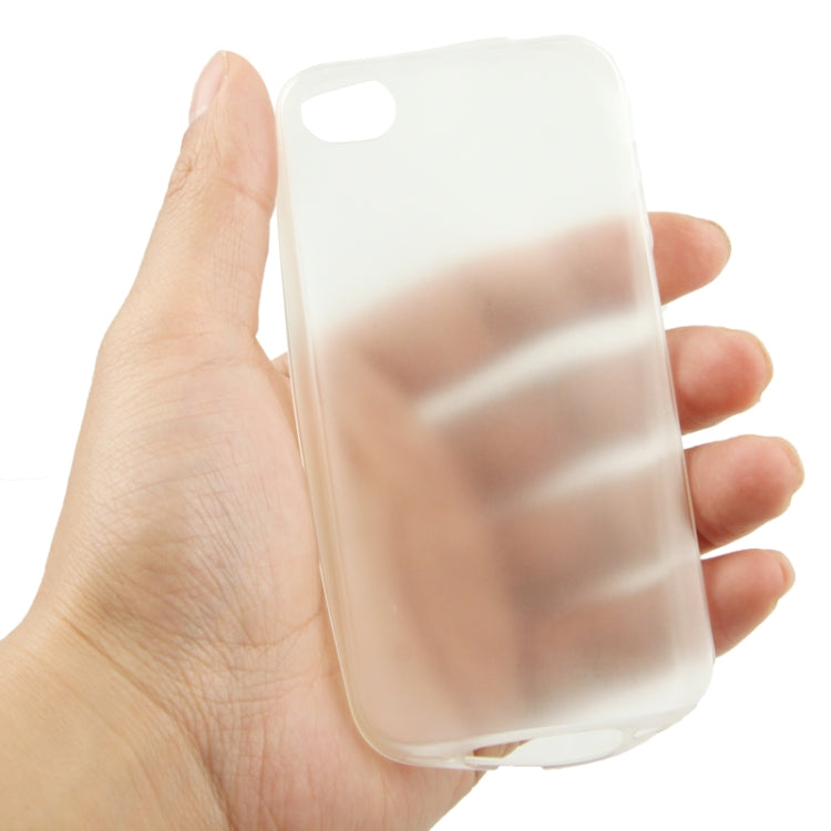 0.5mm Frosted Transparent TPU Case for iPhone 4 & 4S(Transparent)
