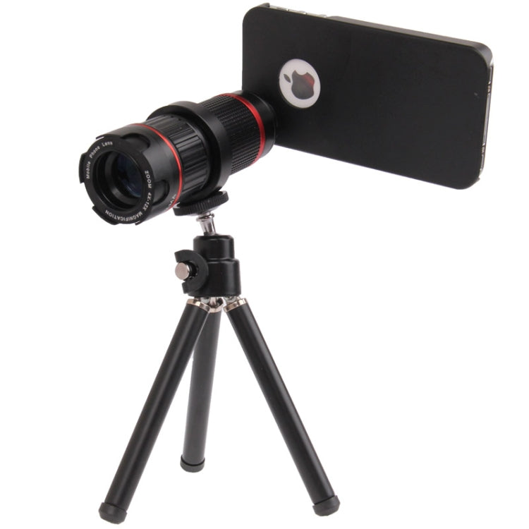 Khama 4-12X Zoom Mobile Phone Telephoto Lense for iPhone 4 & 4S(Black)