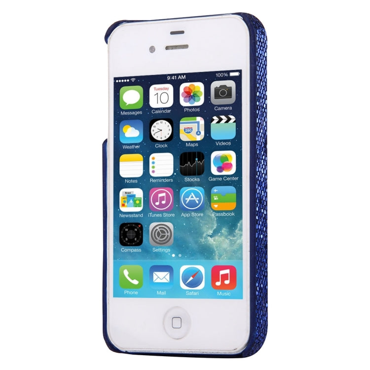 For iPhone 4 & 4S Glitter Powder Skinning Plastic Case