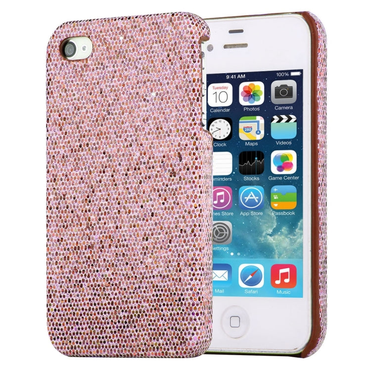 For iPhone 4 & 4S Glitter Powder Skinning Plastic Case