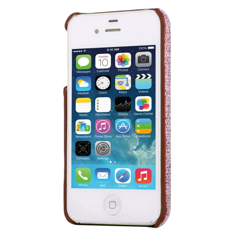 For iPhone 4 & 4S Glitter Powder Skinning Plastic Case