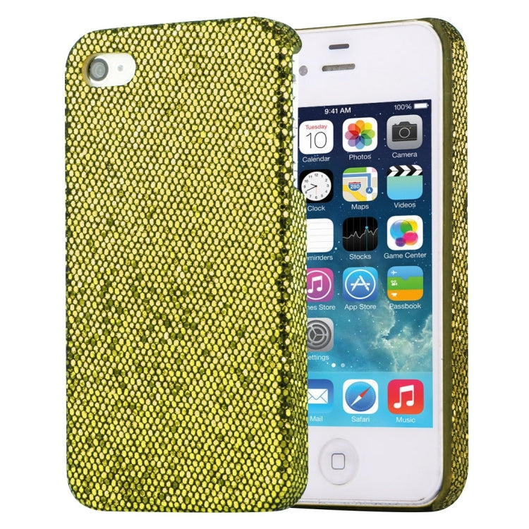 For iPhone 4 & 4S Glitter Powder Skinning Plastic Case