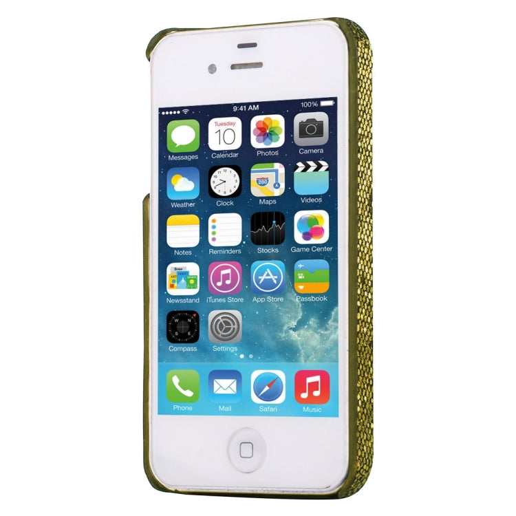 For iPhone 4 & 4S Glitter Powder Skinning Plastic Case
