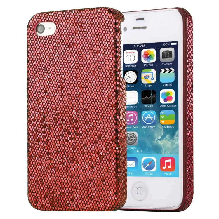 For iPhone 4 & 4S Glitter Powder Skinning Plastic Case