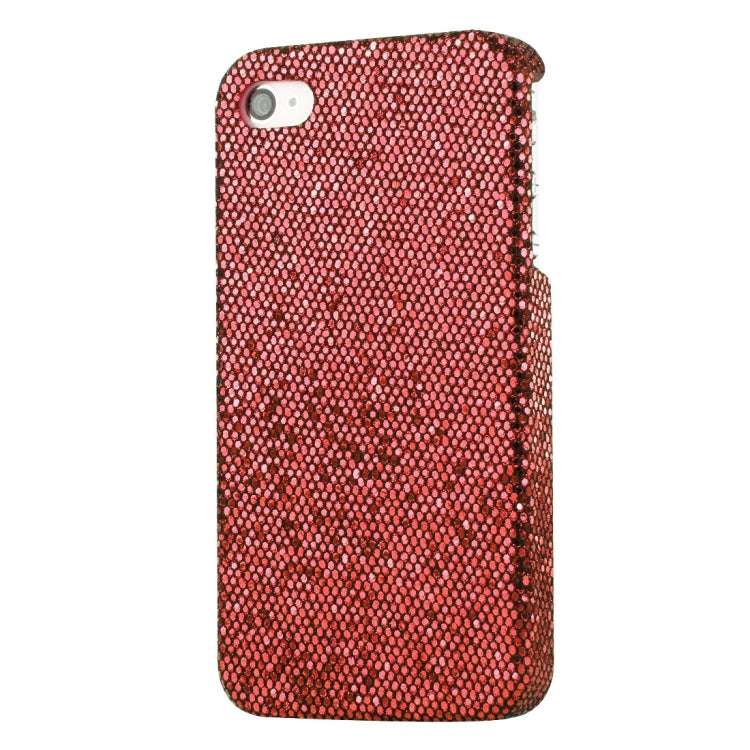 For iPhone 4 & 4S Glitter Powder Skinning Plastic Case