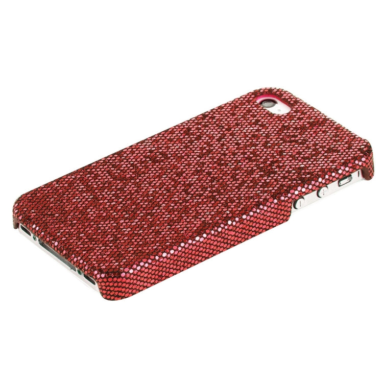 For iPhone 4 & 4S Glitter Powder Skinning Plastic Case