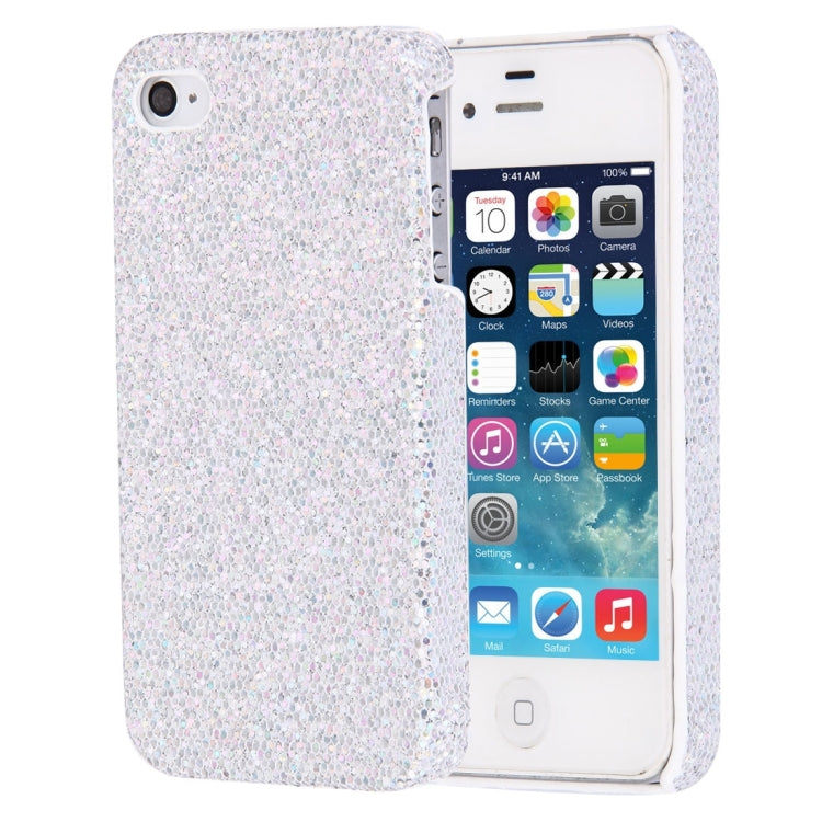 For iPhone 4 & 4S Glitter Powder Skinning Plastic Case