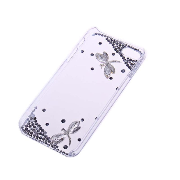 3D Dragonfly Pattern Diamond Encrusted Crystal Case  for iPhone 4