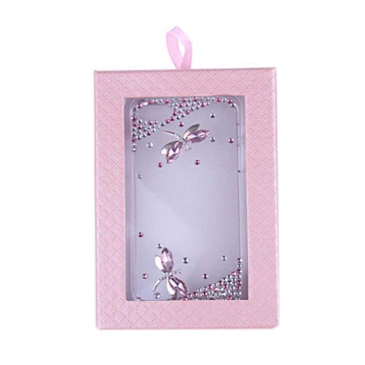 3D Dragonfly Pattern Diamond Encrusted Crystal Case  for iPhone 4