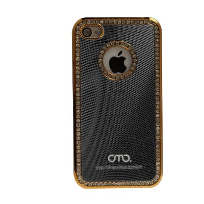 OMO Diamond Encrusted Plastic Case for iPhone 4