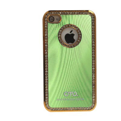 OMO Diamond Encrusted Plastic Case for iPhone 4