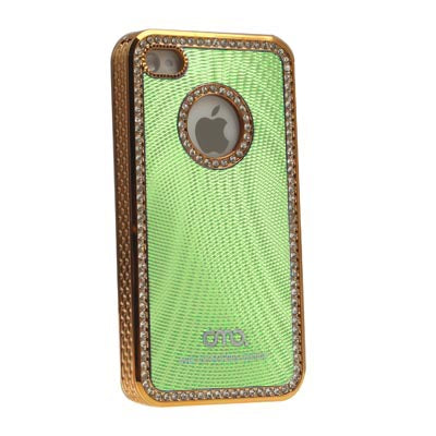 OMO Diamond Encrusted Plastic Case for iPhone 4