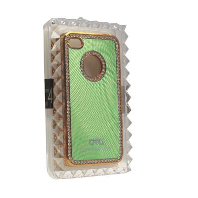 OMO Diamond Encrusted Plastic Case for iPhone 4