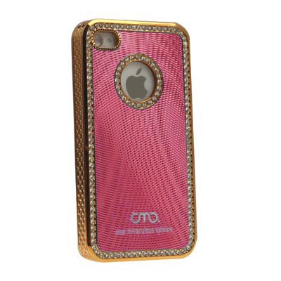 OMO Diamond Encrusted Plastic Case for iPhone 4